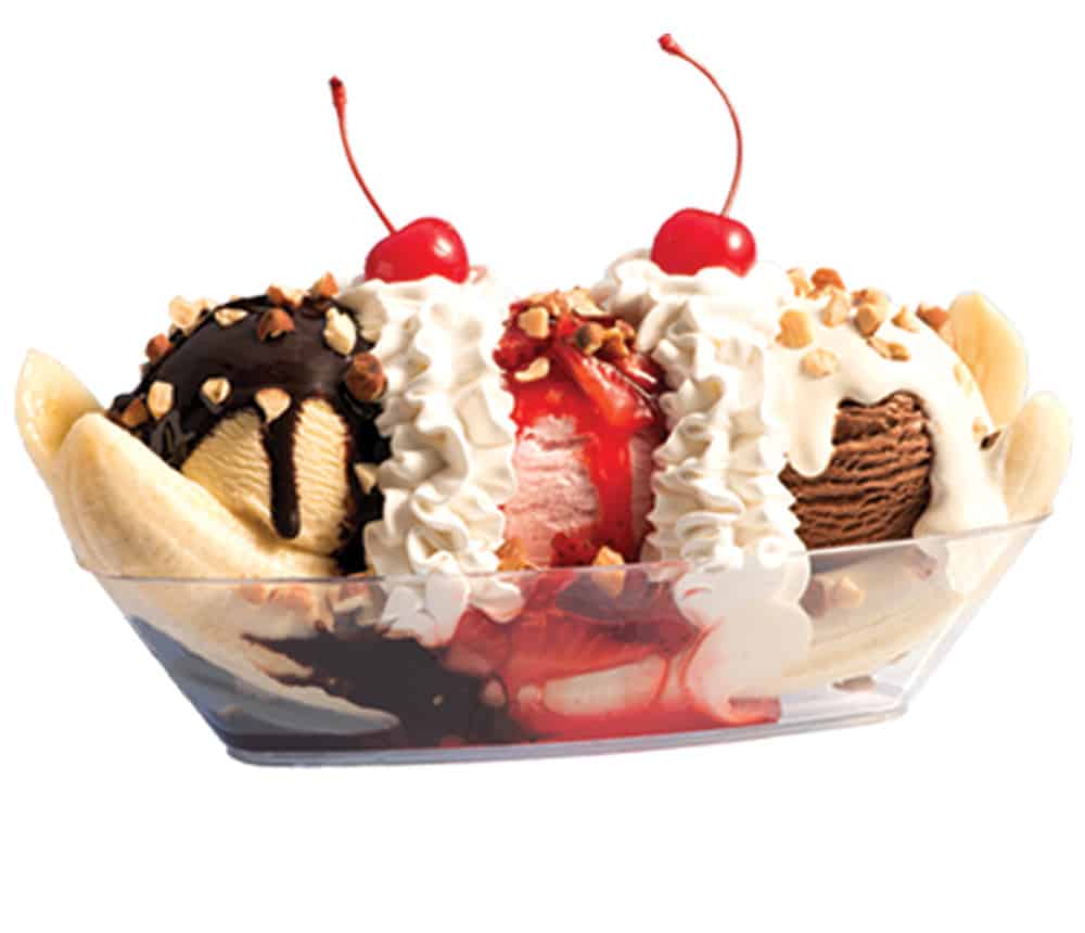 Banana Split Sundae - Braum's.